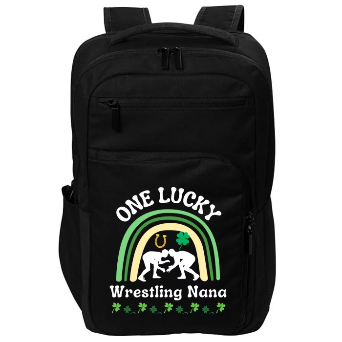 Wrestling Nana Grandma St Patrick's Day Sports Cool Gift Impact Tech Backpack