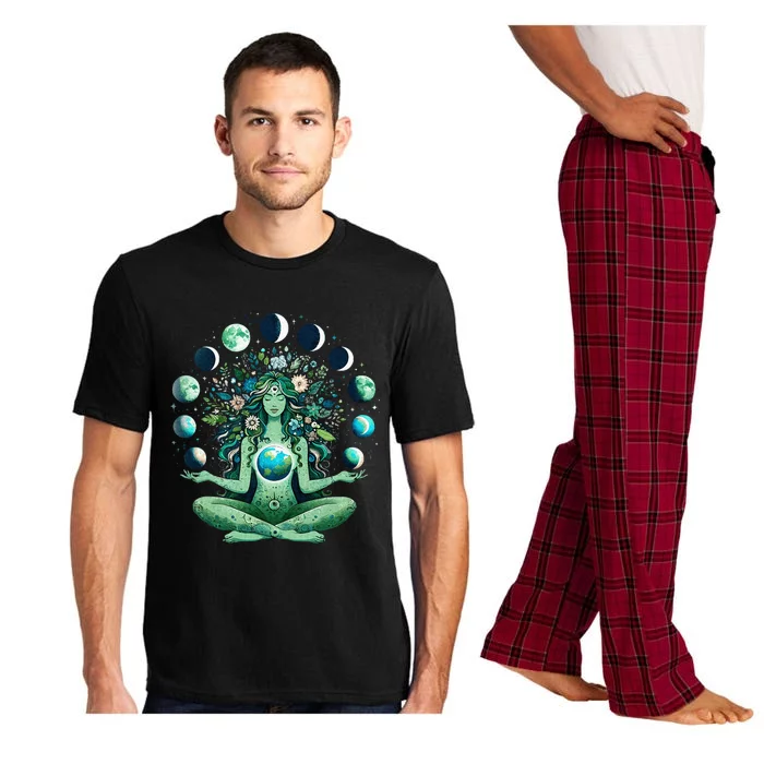 Witchy Nature Goddess Mother Earth Day Moon Pajama Set