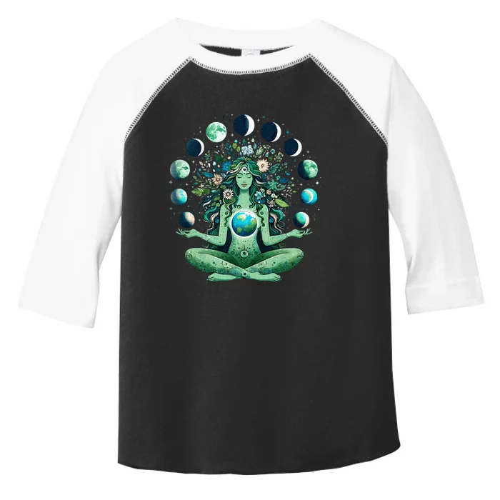 Witchy Nature Goddess Mother Earth Day Moon Toddler Fine Jersey T-Shirt