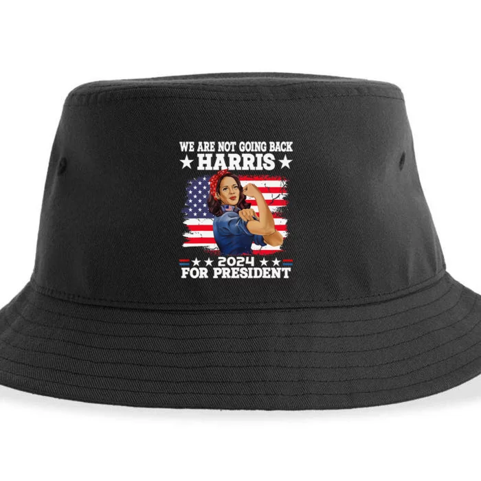 WeRe Not Going Back Vote For 2024 President Kamalaharris Gift Sustainable Bucket Hat