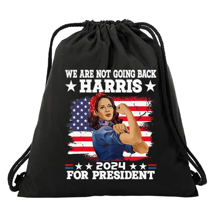 WeRe Not Going Back Vote For 2024 President Kamalaharris Gift Drawstring Bag