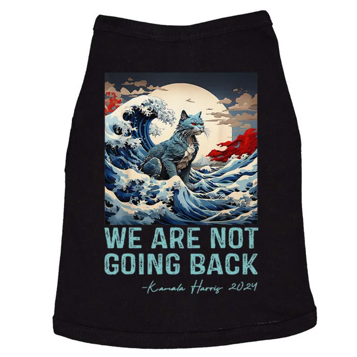 WeRe Not Going Back Cute Wave Of Blue Cats For Kamala Gift Doggie Tank