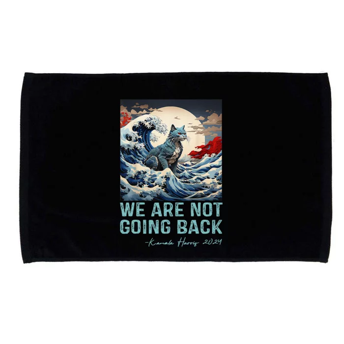 WeRe Not Going Back Cute Wave Of Blue Cats For Kamala Gift Microfiber Hand Towel