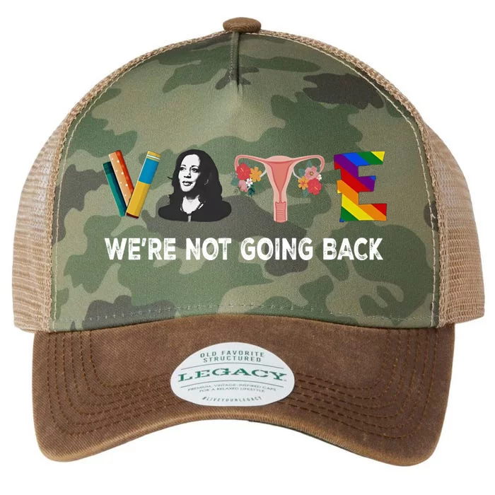 WeRe Not Going Back Vote For 2024 President Kamala Harris Cute Gift Legacy Tie Dye Trucker Hat