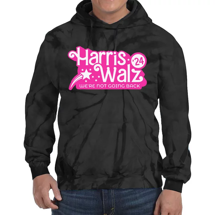 Were Not Going Back Walz Kamala Harris Tie Dye Hoodie