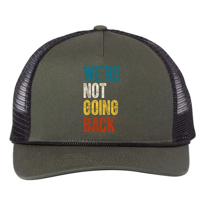 Were Not Going Back Election 2024 Retro Rope Trucker Hat Cap