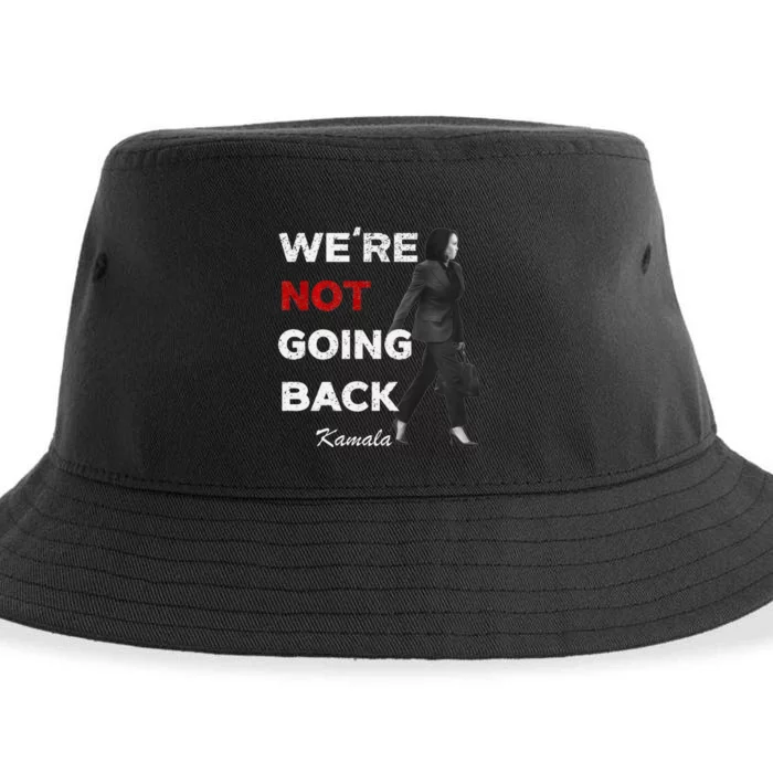 Were Not Going Back Kamala 2024 Sustainable Bucket Hat