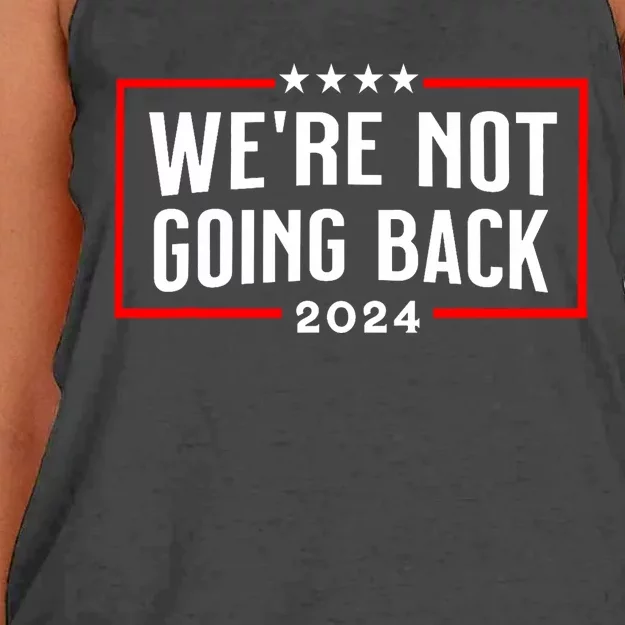 WeRe Not Going Back 2024 Women's Knotted Racerback Tank