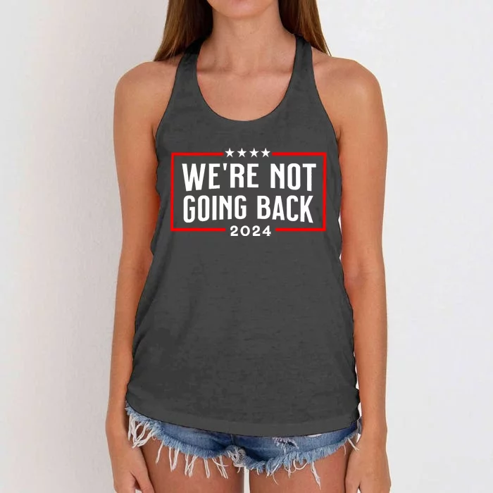 WeRe Not Going Back 2024 Women's Knotted Racerback Tank