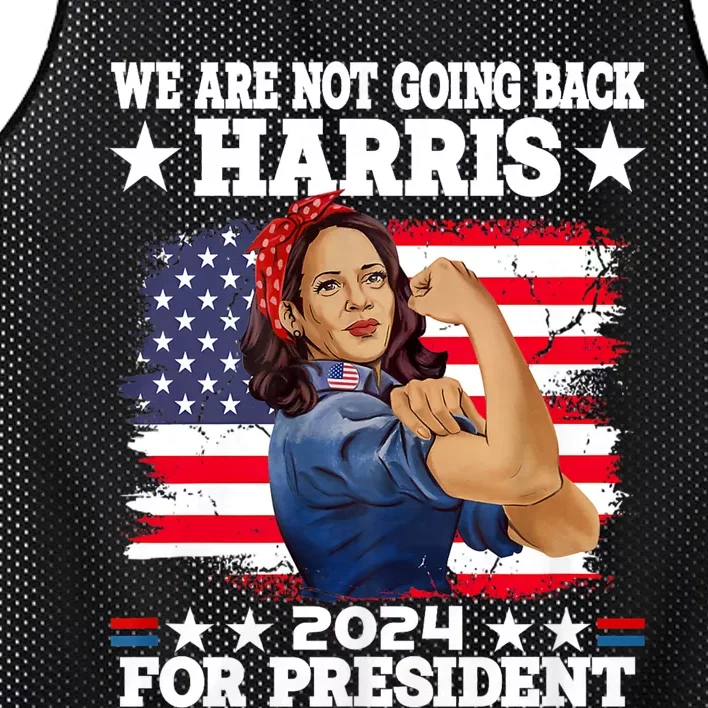 WeRe Not Going Back Vote For 2024 President Kamala Harris Mesh Reversible Basketball Jersey Tank