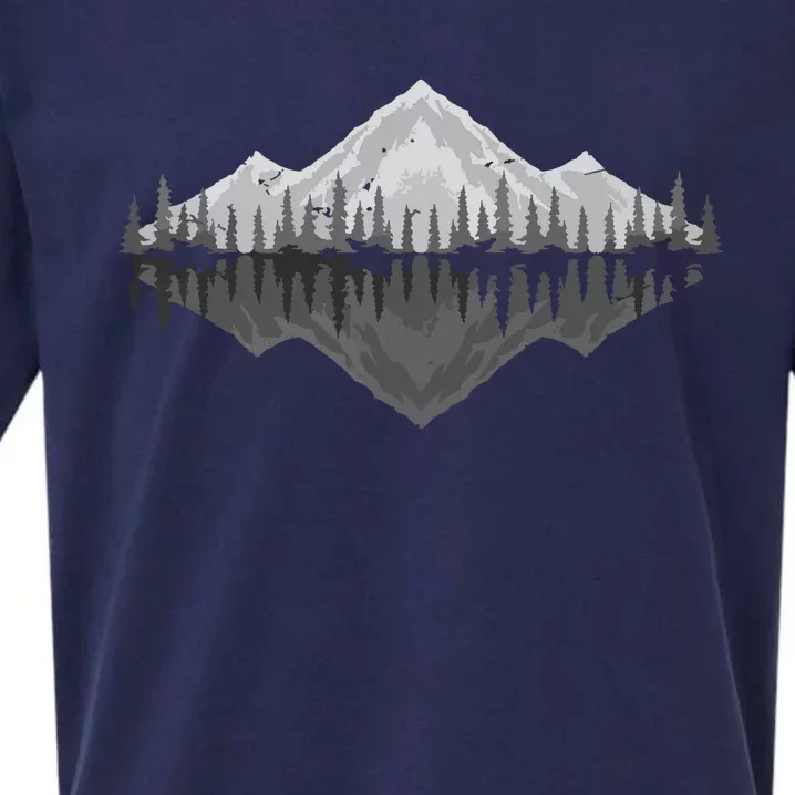 Wildlife Nature Hiking Hiker Forest Reflection Mountain Sueded Cloud Jersey T-Shirt