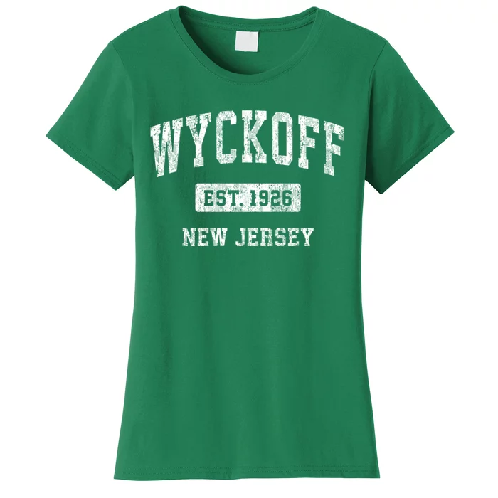 Wyckoff New Jersey Nj Vintage Sports Women's T-Shirt