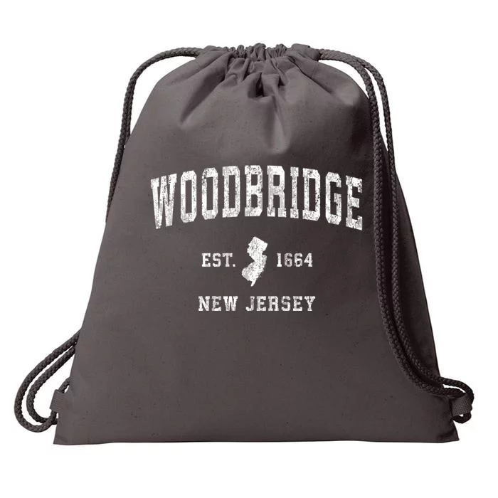 Woodbridge New Jersey Nj Vintage Athletic Sports Drawstring Bag