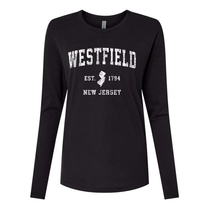 Westfield New Jersey Nj Vintage Athletic Sports Womens Cotton Relaxed Long Sleeve T-Shirt