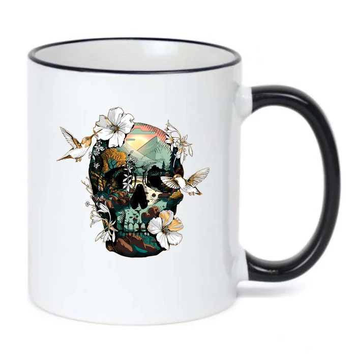 Wilderness Nature Lover Skull Black Color Changing Mug