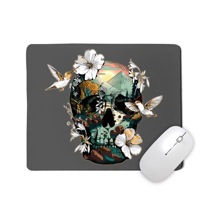 Wilderness Nature Lover Skull Mousepad