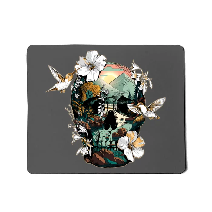 Wilderness Nature Lover Skull Mousepad