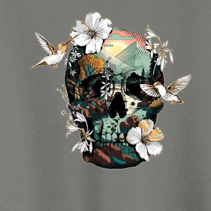 Wilderness Nature Lover Skull Toddler T-Shirt