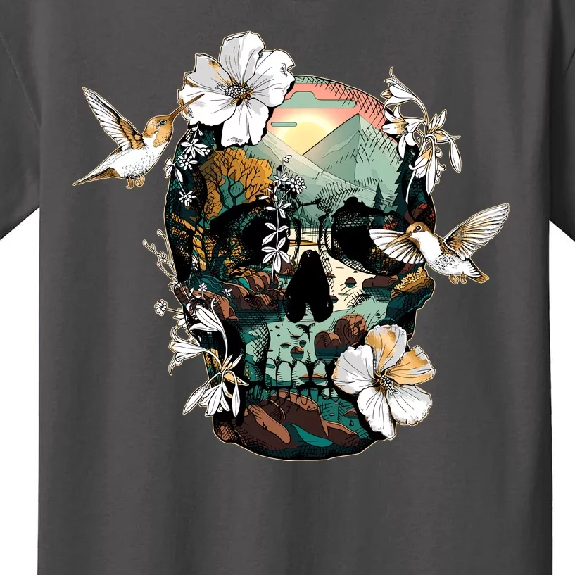 Wilderness Nature Lover Skull Kids T-Shirt