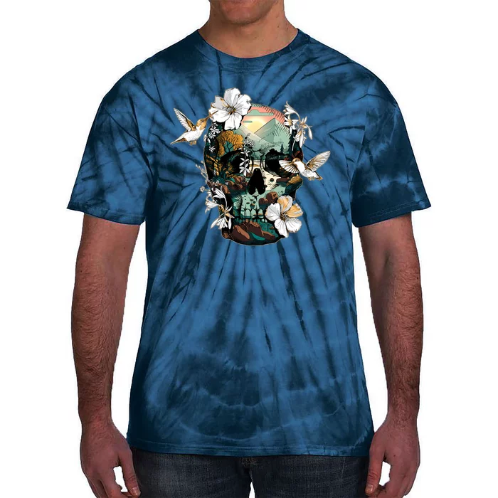 Wilderness Nature Lover Skull Tie-Dye T-Shirt