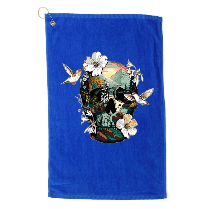 Wilderness Nature Lover Skull Platinum Collection Golf Towel