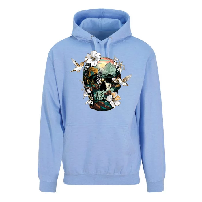 Wilderness Nature Lover Skull Unisex Surf Hoodie