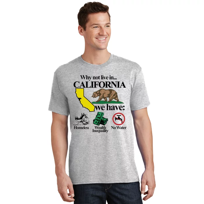 Why Not Live In California: Homelessness And Inequality T-Shirt