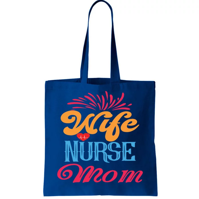 Wife Nurse Mom Cute Gift Nurses Rn Nurse Gift Tote Bag