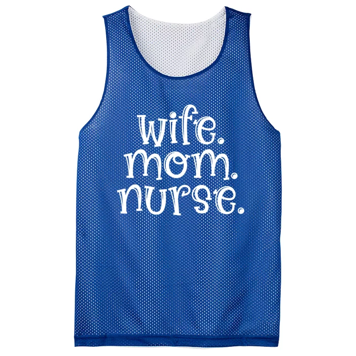 Wife Nurse Mom Gift Wife Mom Nurse Gift Mesh Reversible Basketball Jersey Tank