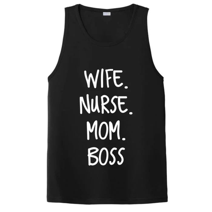 Wife Nurse Mom Boss Gift Performance Tank