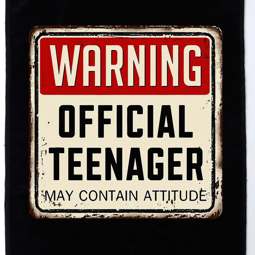 Warning Nager May Contain Attitude 13th Birthday Platinum Collection Golf Towel