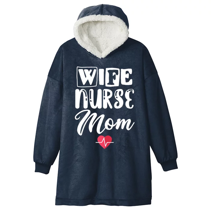 Wife Nurse Mom Nursing Appreciation Gift Hooded Wearable Blanket