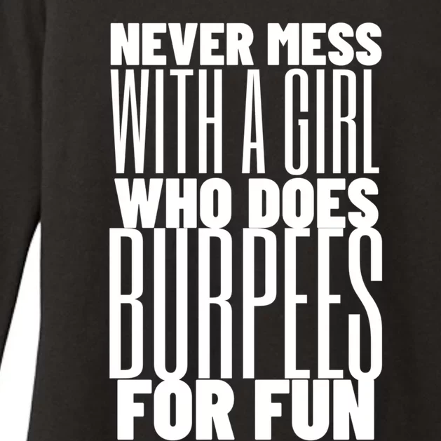 Wo Never Mess With A Who Does Burpees Fun Exercise Cute Gift Womens CVC Long Sleeve Shirt