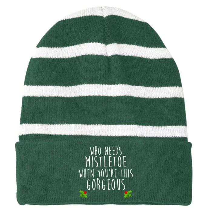 Who Need Mistletoe When You're This Gorgeous Striped Beanie with Solid Band