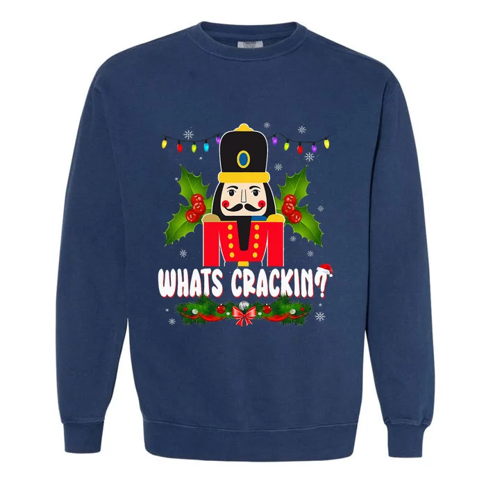 What’Scrackin Nutcracker Merry Christmas Garment-Dyed Sweatshirt