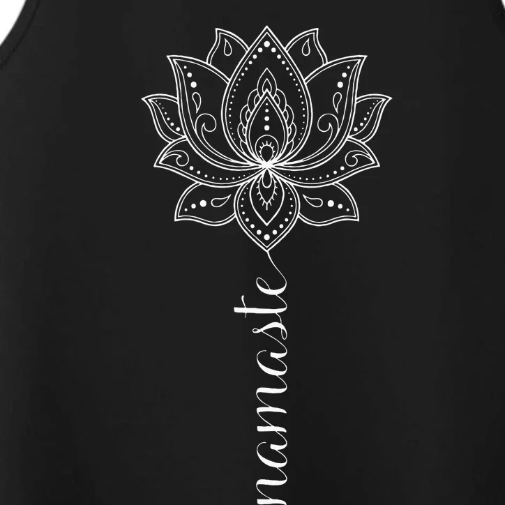 Womens Namaste Mandala Lotus Meditation Workout Yoga Lover Performance Tank