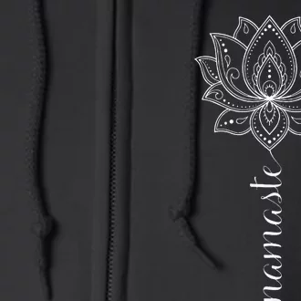 Womens Namaste Mandala Lotus Meditation Workout Yoga Lover Full Zip Hoodie