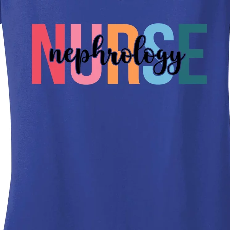 Wo Nephrology Nurse Funny Gift For Nursing Student Gift Women's V-Neck T-Shirt