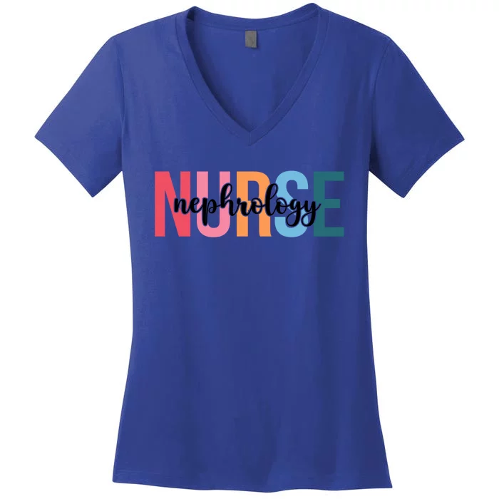 Wo Nephrology Nurse Funny Gift For Nursing Student Gift Women's V-Neck T-Shirt