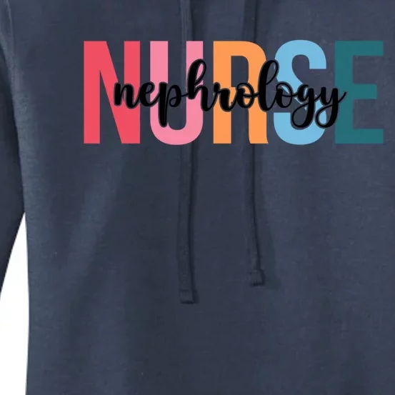 Wo Nephrology Nurse Funny Gift For Nursing Student Gift Women's Pullover Hoodie