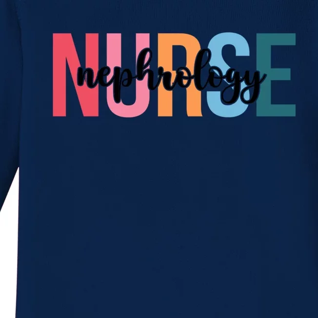 Wo Nephrology Nurse Funny Gift For Nursing Student Gift Baby Long Sleeve Bodysuit