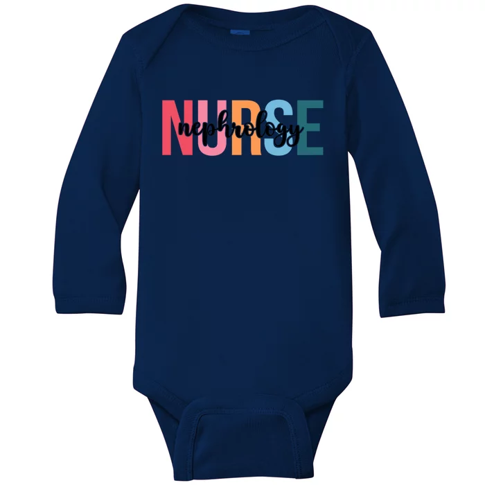 Wo Nephrology Nurse Funny Gift For Nursing Student Gift Baby Long Sleeve Bodysuit