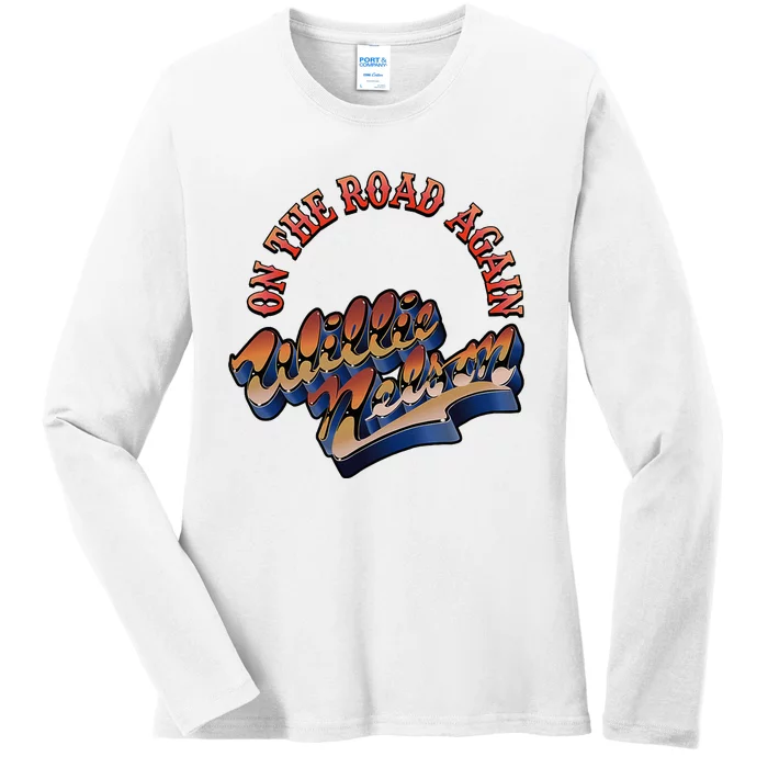 W.I.L.L.I.E Nelson On The Road Again Ladies Long Sleeve Shirt