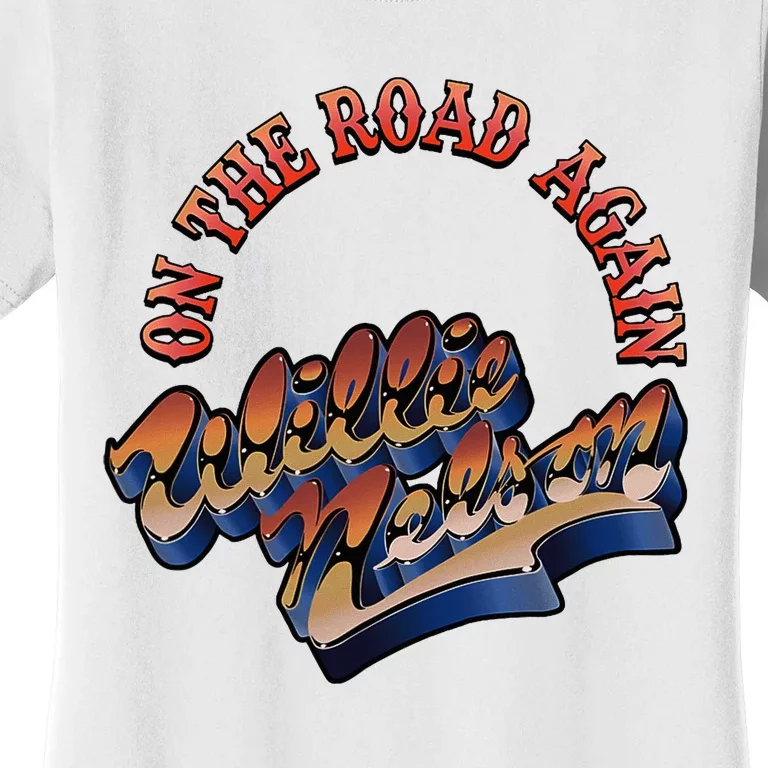 W.I.L.L.I.E Nelson On The Road Again Women's T-Shirt