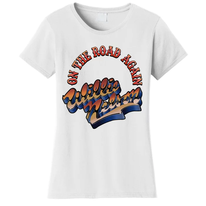 W.I.L.L.I.E Nelson On The Road Again Women's T-Shirt