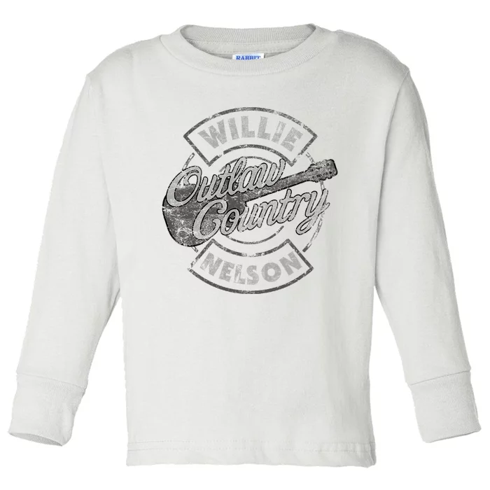 W.I.L.L.I.E Nelson Outlaw Country Toddler Long Sleeve Shirt