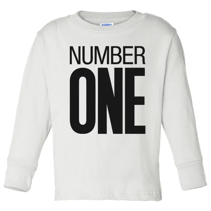 Wham Number One Toddler Long Sleeve Shirt