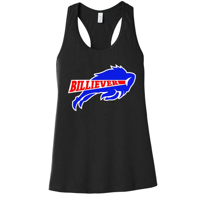 Western Ny Pride Blue And Red Buffalo Women's Racerback Tank