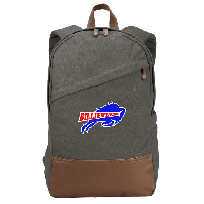 Western Ny Pride Blue And Red Buffalo Cotton Canvas Backpack