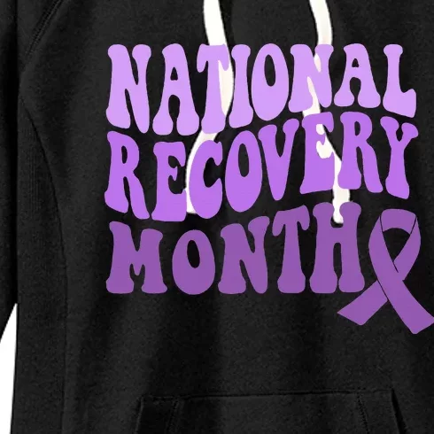 Warrior National Recovery Month Addiction Recovery Awareness Women's Fleece Hoodie